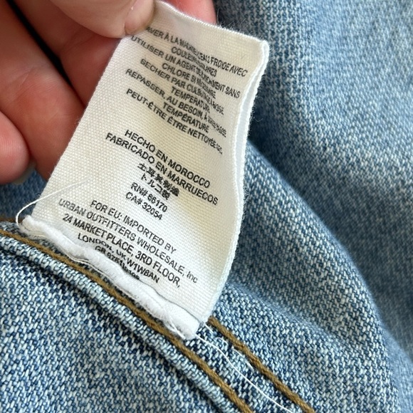 Free People Ramona Trucker Denim Jean Jacket M - Picture 16 of 16